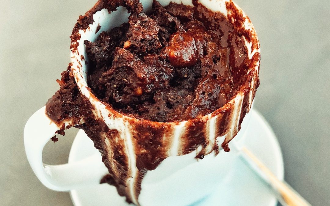 Chocolate-Mugcake with Almondbutter (vegan, gf)